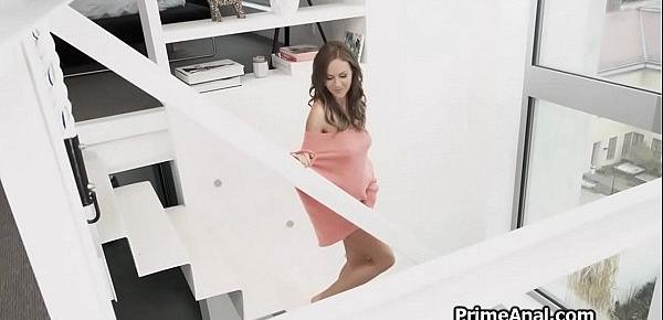  Anal with flawless girlfriends butt on the stairs